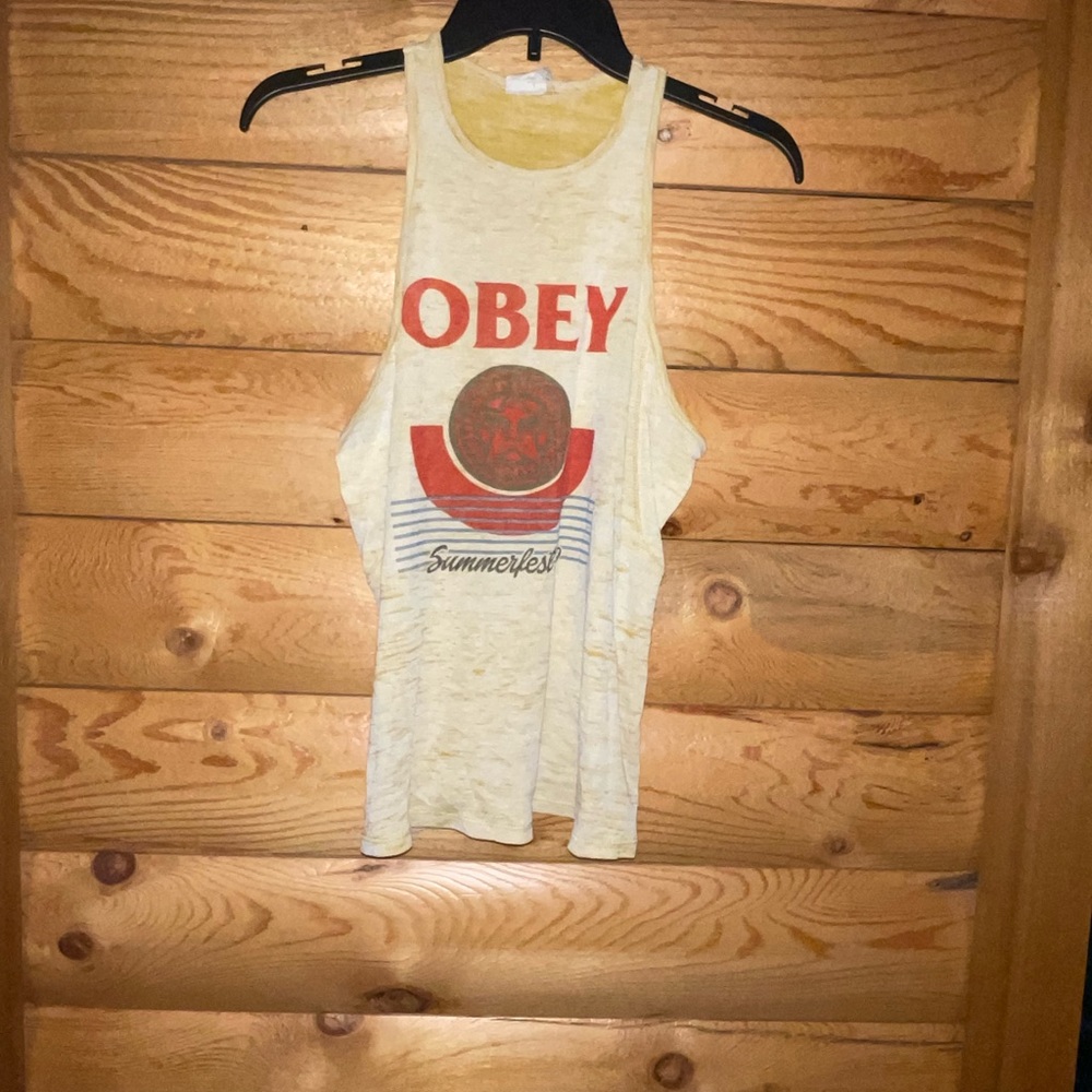 Obey racer, back tank, size extra small